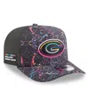 New Era Men's Black Green Bay Packers 2025 Nfl Crucial Catch A-frame 9fifty Snapback Hat In Black