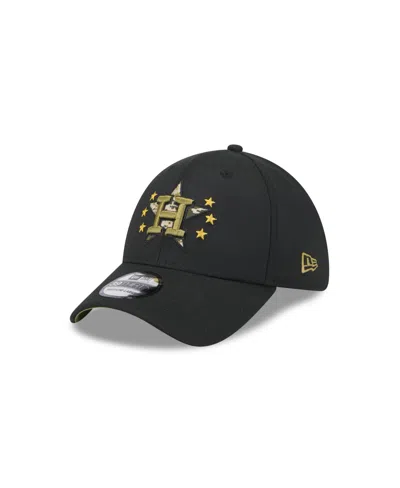 New Era Men's Black Houston Astros 2024 Armed Forces Day 39thirty Flex Hat
