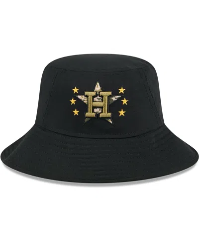 New Era Men's Black Houston Astros 2024 Armed Forces Day Bucket Hat