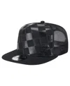 New Era Men's Black Houston Astros Score Check A-frame Trucker 9fifty Snapback Hat In Black