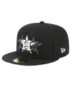 New Era Men's Black Houston Astros Tri-hit 59fifty Fitted Hat In Black