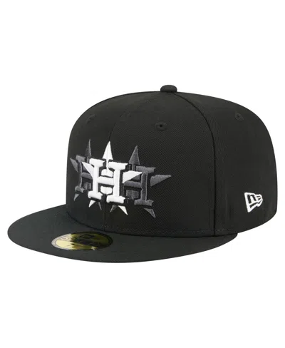New Era Men's Black Houston Astros Tri-hit 59fifty Fitted Hat