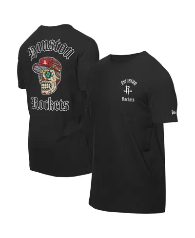 New Era Men's Black Houston Rockets Sugar Skulls T-shirt