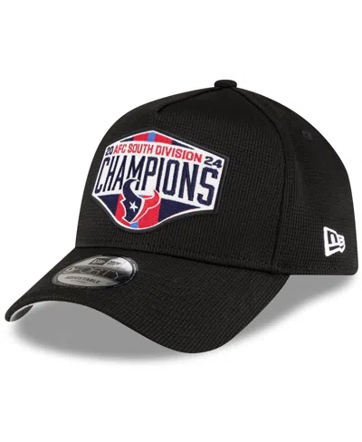 New Era Men's Black Houston Texans 2024 Afc South Division Champions Locker Room A-frame 9forty Adjustable H