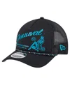 New Era Men's Black Jacksonville Jaguars Gas Station 9forty A-frame M-crown Adjustable Trucker Hat In Black