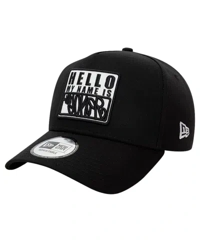 New Era Men's Black Joker Hello My Name Is 9forty Adjustable Hat