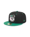 New Era Men's Black Kannapolis Cannon Ballers Theme Nights 59fifty Fitted Hat In Black