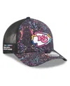 New Era Men's Black Kansas City Chiefs 2025 Nfl Crucial Catch 9forty Adjustable Hat In Gray