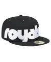 New Era Men's Black Kansas City Royals Checkered Undervisor 59fifty Fitted Hat In Black
