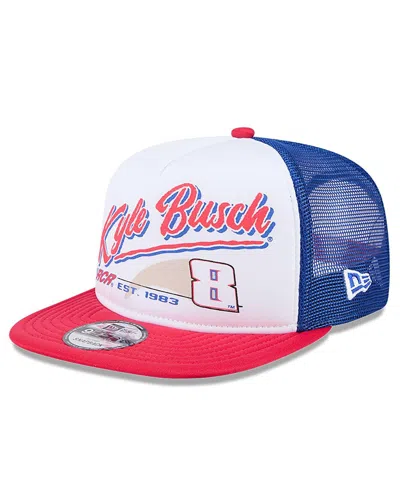 New Era Men's Black Kyle Busch 9fifty A-frame Retro Script Snapback Hat