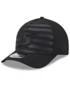 New Era Men's Black Kyle Larson American Flag 9forty M-crown A-frame Adjustable Hat In Black