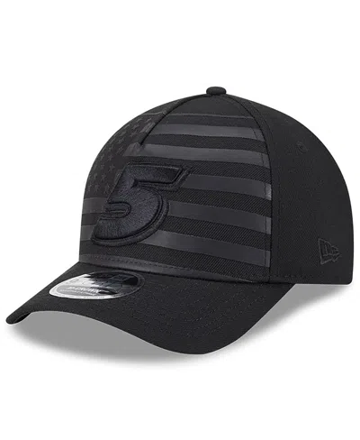 New Era Men's Black Kyle Larson American Flag 9forty M-crown A-frame Adjustable Hat