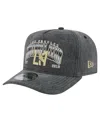 New Era Men's Black Lafc Washed 9fifty A-frame Adjustable Hat
