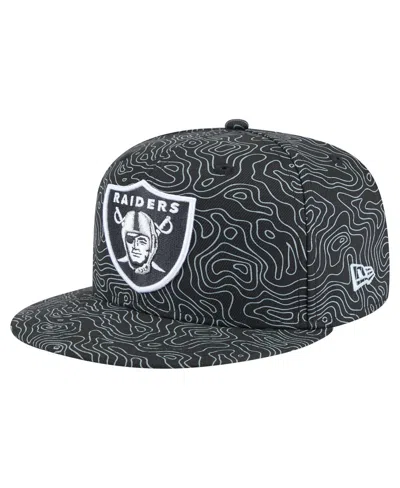 New Era Men's Black Las Vegas Raiders Geo 59fifty Fitted Hat