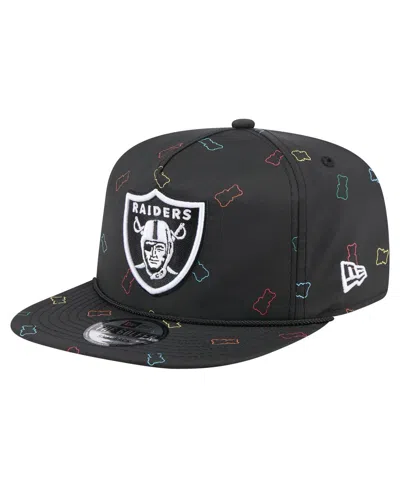 New Era Men's Black Las Vegas Raiders Gummy Golfer Snapback Hat