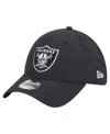 New Era Men's Black Las Vegas Raiders Night 39thirty Flex Hat In Black