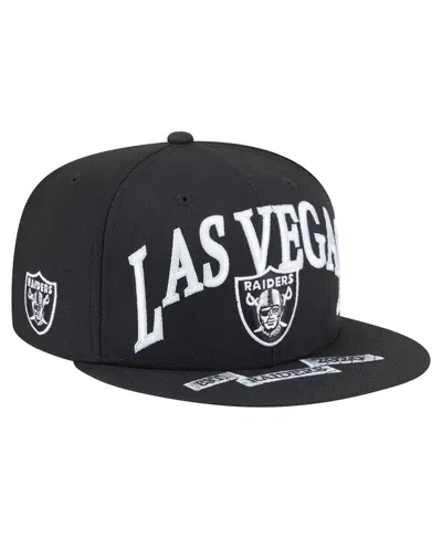 New Era Men's Black Las Vegas Raiders Oversized 59fifty Fitted Hat