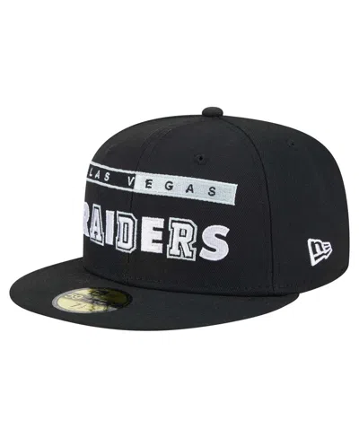 New Era Men's Black Las Vegas Raiders Ransom 59fifty Fitted Hat
