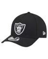 New Era Men's Black Las Vegas Raiders Team Collection 9forty M-crown A-frame Adjustable Hat In Black
