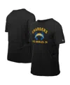 New Era Men's Black Los Angeles Chargers 2025 Nfl Draft T-shirt In Black