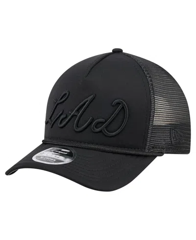 New Era Men's Black Los Angeles Dodgers City Initial 9forty A-frame M-crown Adjustable Trucker Hat