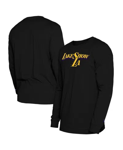 New Era Men's Black Los Angeles Lakers 2024/25 City Edition Long Sleeve T-shirt