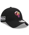 New Era Black Los Angeles Rams 2023 Nfl Crucial Catch 9forty Adjustable Hat In Black