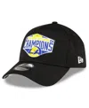 New Era Men's Black Los Angeles Rams 2024 Nfc West Division Champions Locker Room 9forty A-frame Adjustable In Black