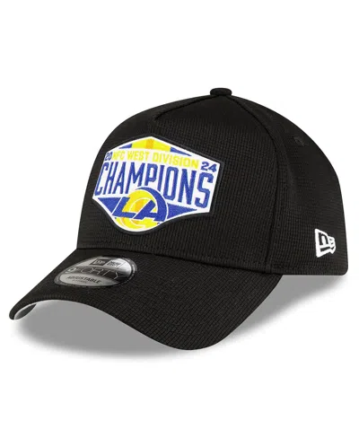 New Era Men's Black Los Angeles Rams 2024 Nfc West Division Champions Locker Room 9forty A-frame Adjustable