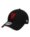 New Era Men's Black Manchester United Flag 9forty Adjustable Hat In Black