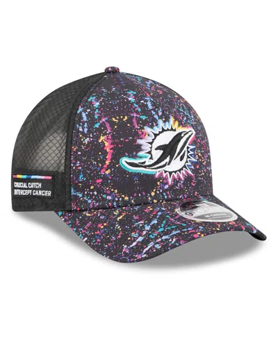 New Era Men's Black Miami Dolphins 2025 Nfl Crucial Catch 9forty Adjustable Hat In Multi