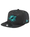 New Era Men's Black Miami Dolphins Gummy Golfer Snapback Hat