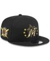 New Era Men's Black Miami Marlins 2024 Armed Forces Day Low Profile 9fifty Snapback Hat In Black