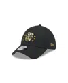 New Era Men's Black Milwaukee Brewers 2024 Armed Forces Day 39thirty Flex Hat In Black