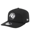 New Era Men's Black Minnesota Timberwolves 19twenty Adjustable Hat In Brown