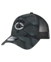 New Era Men's Black Minnesota Twins 9forty A-frame Trucker Adjustable Hat In Black
