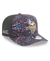 New Era Men's Black Minnesota Vikings 2025 Nfl Crucial Catch A-frame 9fifty Snapback Hat In Black