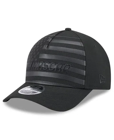 New Era Men's Black Nascar American Flag 9forty M-crown A-frame Adjustable Hat