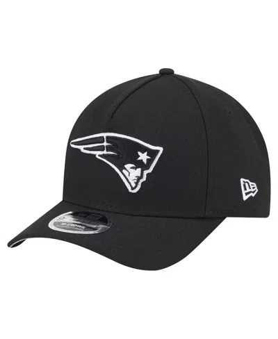 New Era Men's Black New England Patriots Team Collection 9forty M-crown A-frame Adjustable Hat