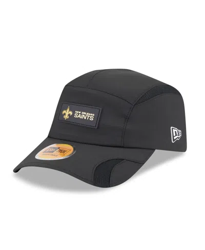 New Era Men's Black New Orleans Saints 2025 Sideline Runner Adjustable Hat