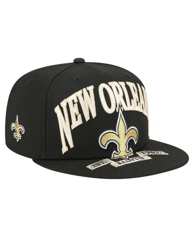 New Era Men's Black New Orleans Saints Oversized 59fifty Fitted Hat