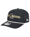New Era Men's Black New Orleans Saints Script 9seventy Adjustable Hat In Black