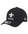 New Era Men's Black New Orleans Saints Team Collection 9forty M-crown A-frame Adjustable Hat In Black