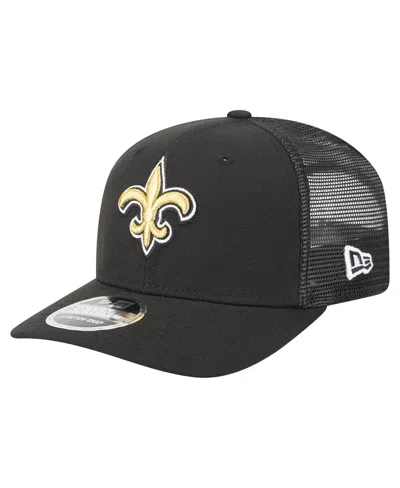 New Era Men's Black New Orleans Saints Team Collection 9seventy Stretch-snap Adjustable Hat