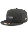 New Era Men's Black New York Jets 2025 Sideline Split Panel 9fifty Snapback Hat In Black
