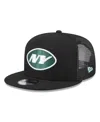 New Era Men's Black New York Jets Shade Trucker 9fifty Snapback Hat In Black
