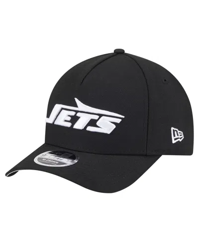 New Era Men's Black New York Jets Team Collection 9forty M-crown A-frame Adjustable Hat