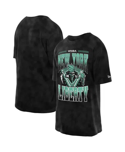 New Era Men's Black New York Liberty Boxy Sport Classics Vintage Wash T-shirt