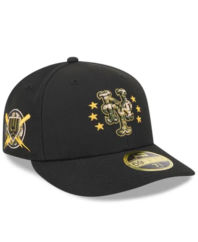 New Era Men's Black New York Mets 2024 Armed Forces Day Low Profile 59fifty Fitted Hat