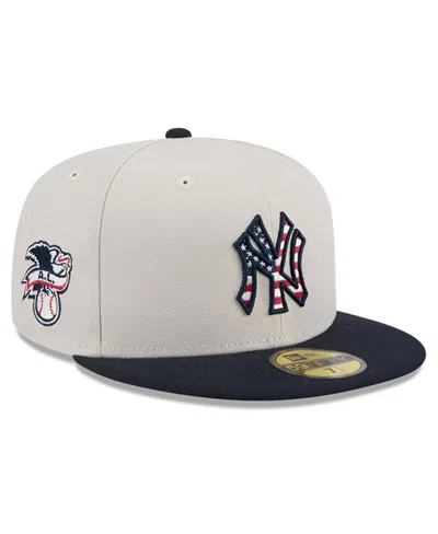 New Era Men's Khaki/black New York Yankees 2024 Fourth Of July 59fifty Fitted Hat In Khaki,black